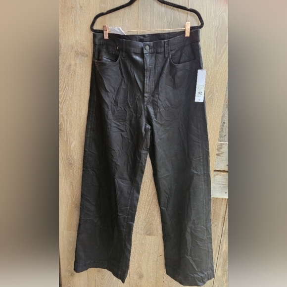 Anthropologie NWT Joe's Jeans The Mia Wide Leg High Rise Womens Black Jeans 34 - Picture 11 of 11